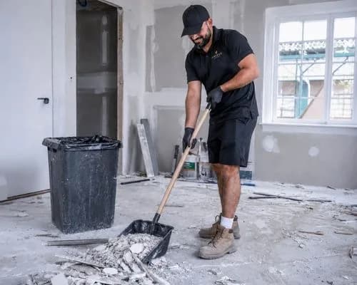 Construction and renovation waste being collected